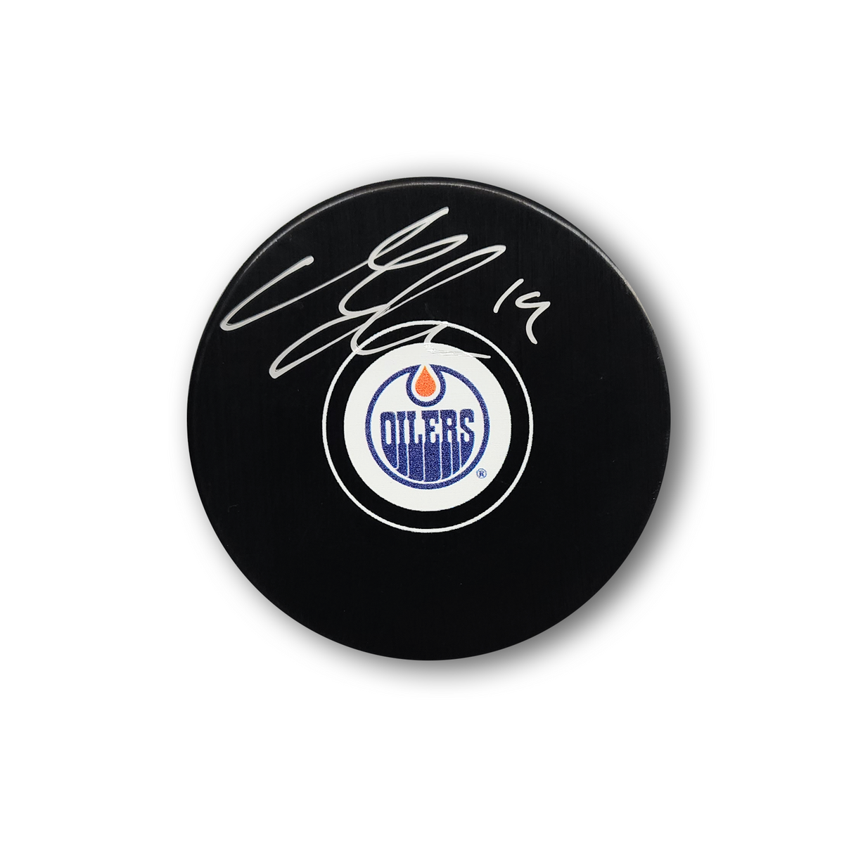 Mattias Ekholm Autographed Edmonton Oilers Hockey Puck