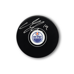 Mattias Ekholm Autographed Edmonton Oilers Hockey Puck