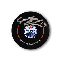 Mattias Ekholm Autographed Edmonton Oilers Official Hockey Puck