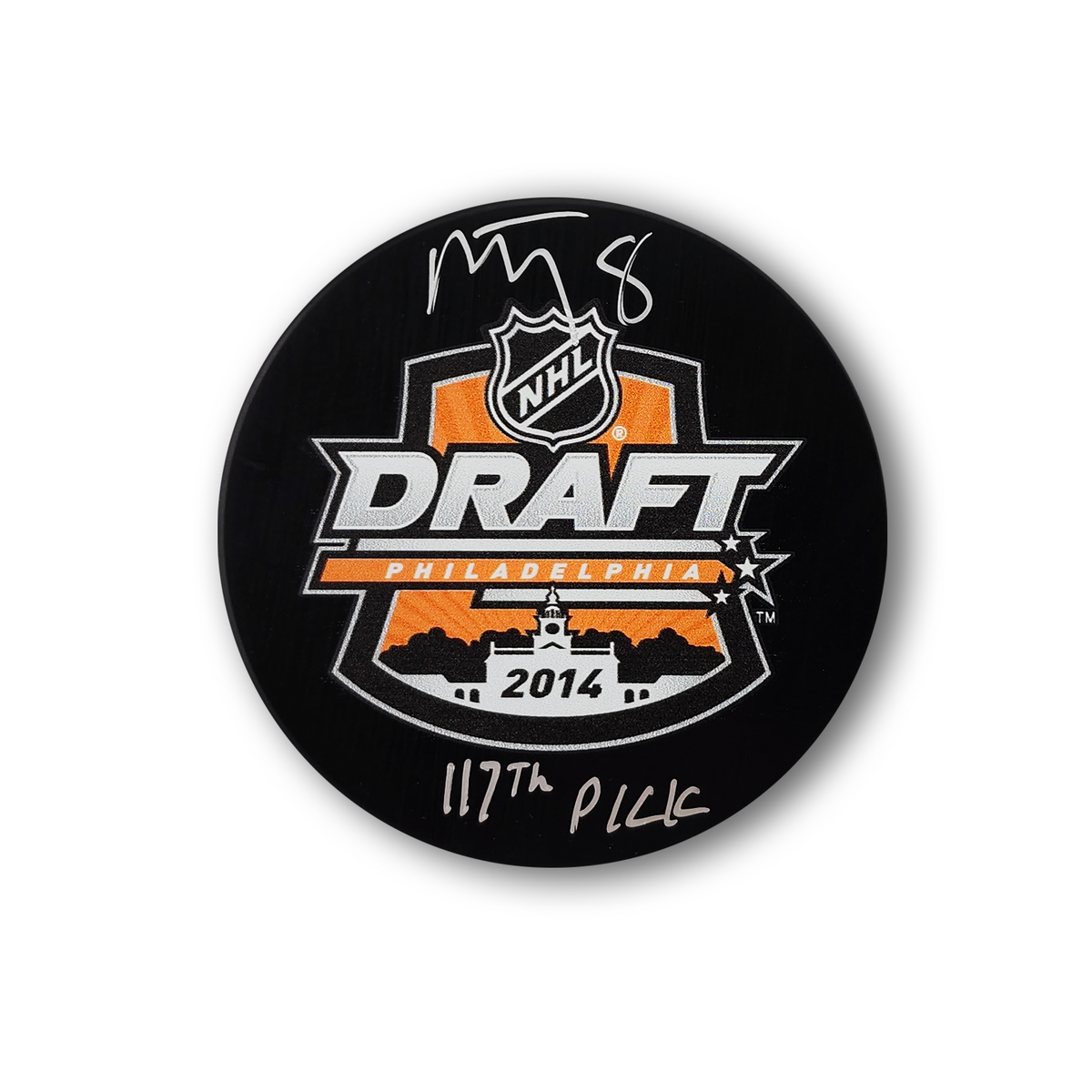 Michael Bunting Autographed 2014 NHL Draft Hockey Puck Inscribed 117th Pick