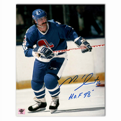 Michel Goulet Autographed Quebec Nordiques Home 8x10 Photo