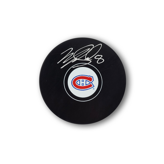Mike Matheson Autographed Montreal Canadiens Hockey Puck