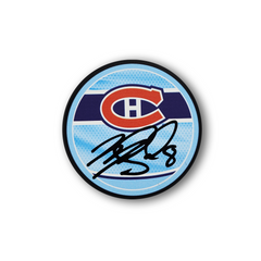 Mike Matheson Autographed Montreal Canadiens Reverse Retro Hockey Puck