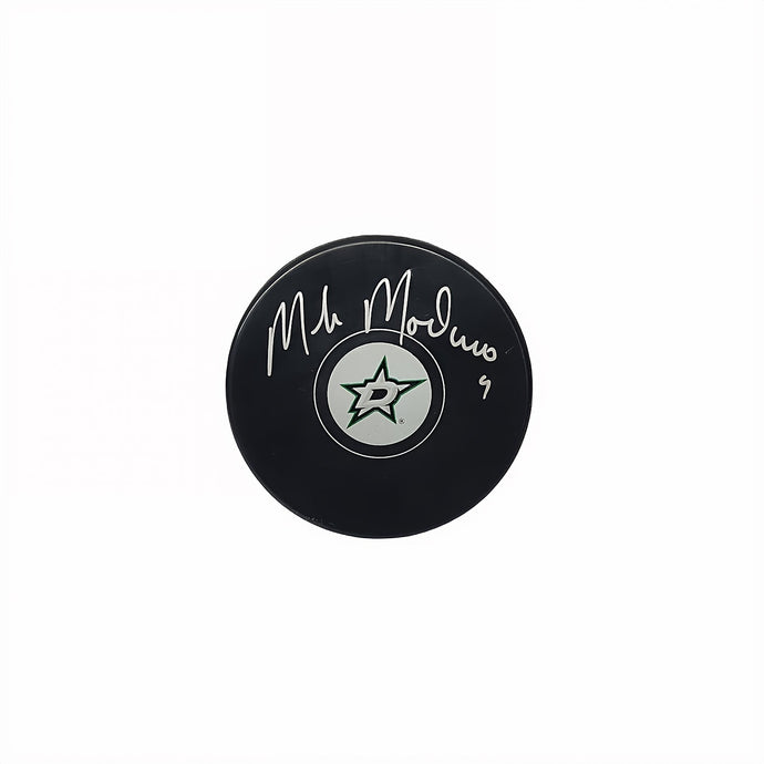 Mike Modano Autographed Dallas Stars Hockey Puck