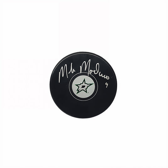 Mike Modano Autographed Dallas Stars Hockey Puck