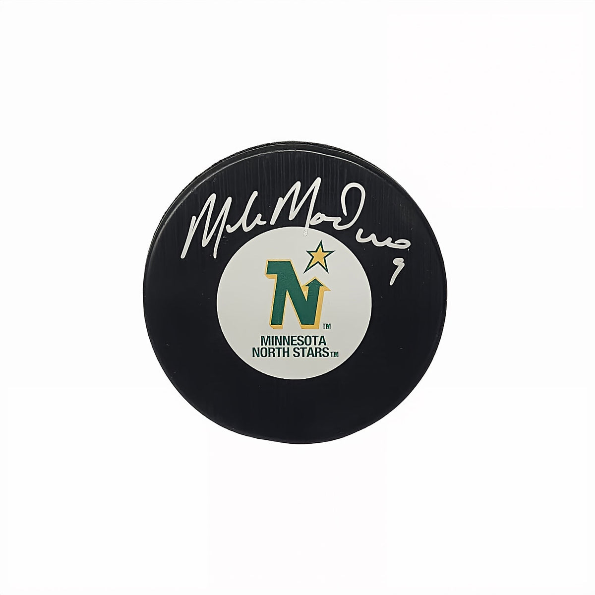 Mike Modano Autographed Minnesota North Stars Hockey Puck