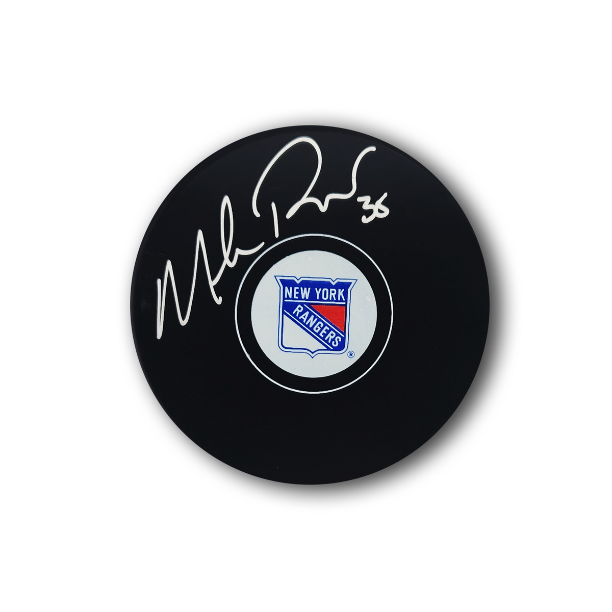 Mike Richter Autographed New York Rangers Hockey Puck