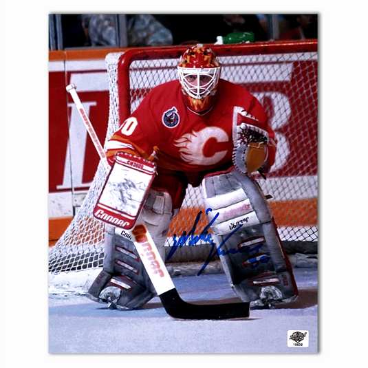Mike Vernon Autographed Calgary Flames 8x10 Photo