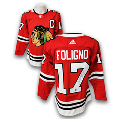 Nick Foligno Autographed Chicago Black Hawks Home Adidas Jersey