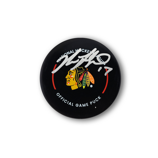 Nick Foligno Autographed Chicago Black Hawks Official Hockey Puck
