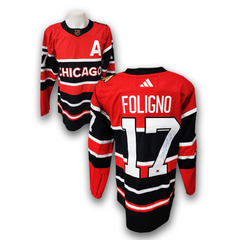 Nick Foligno Autographed Chicago Black Hawks Reverse Retro 2.0 Adidas Jersey