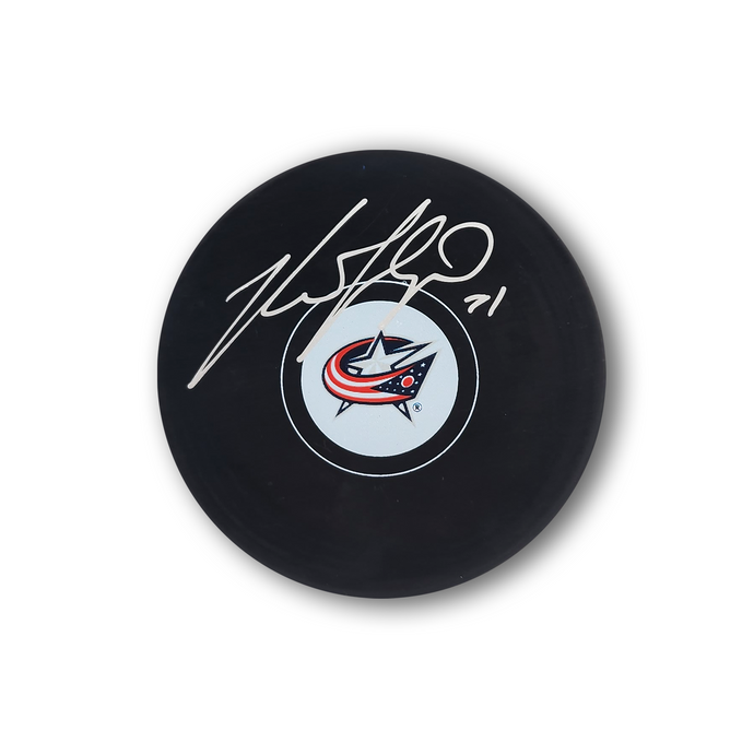 Nick Foligno Autographed Columbus Blue Jackets Hockey Puck