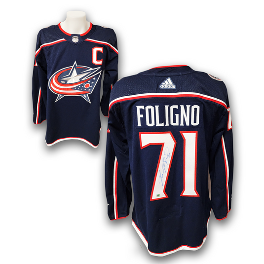 Nick Foligno Autographed Columbus Blue Jackets Home Adidas Jersey