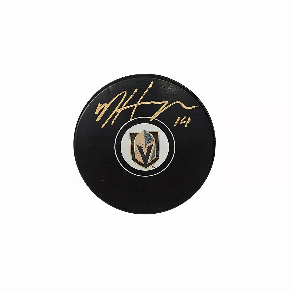 Nicolas Hague Autographed Vegas Golden Knights Hockey Puck