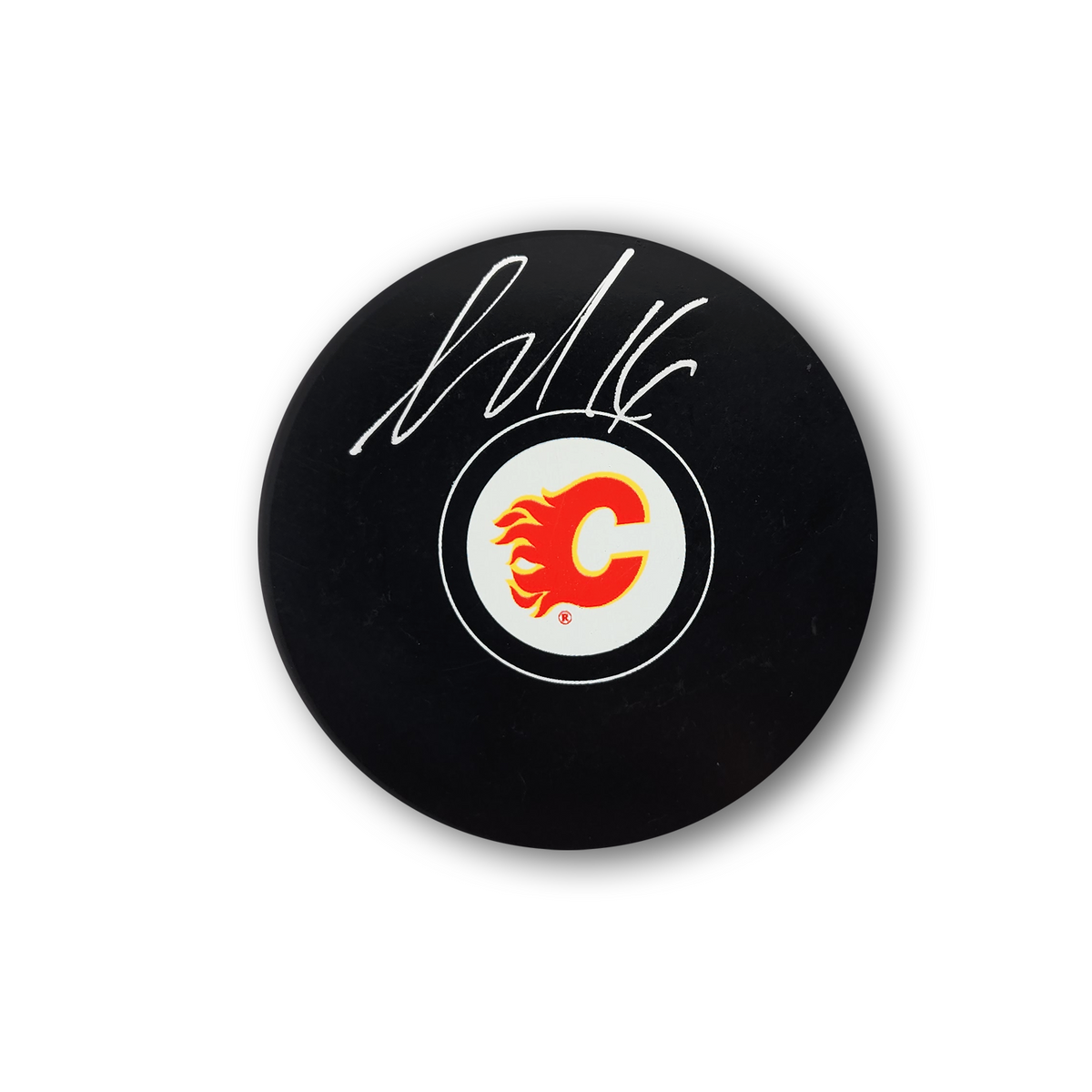 Nikita Zadorov Autographed Calgary Flames Hockey Puck