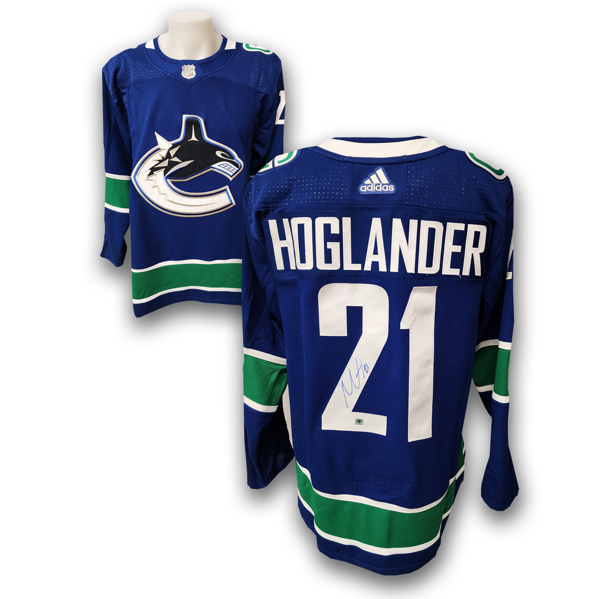 Nils Hoglander Autographed Vancouver Canucks Home Adidas Jersey