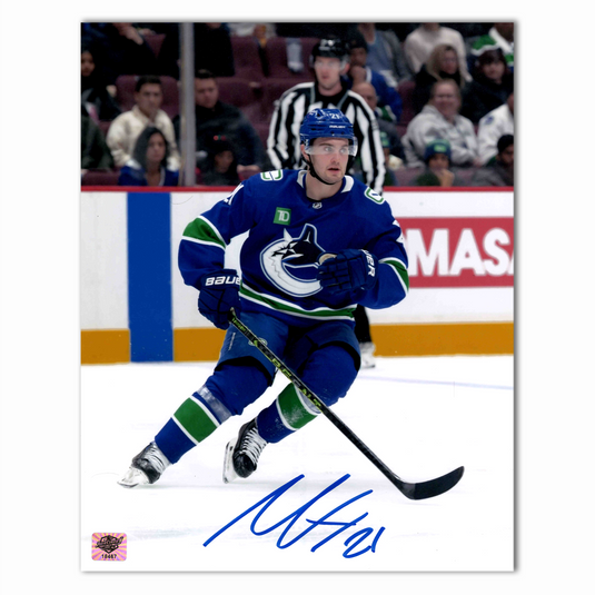 Nils Hoglander Autographed Vancouver Canucks Home 8x10 Vertical Photo