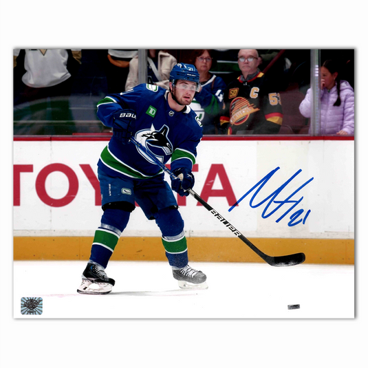 Nils Hoglander Autographed Vancouver Canucks Home 8x10 Horizontal Photo