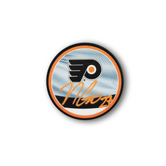 Noah Cates Autographed Philadelphia Flyers Reverse Retro Hockey Puck