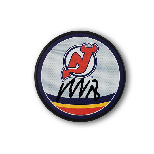Ondrej Palat Autographed New Jersey Devils Reverse Retro Hockey Puck