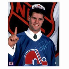 Owen Nolan Autographed Quebec Nordiques Draft 8x10 Photo