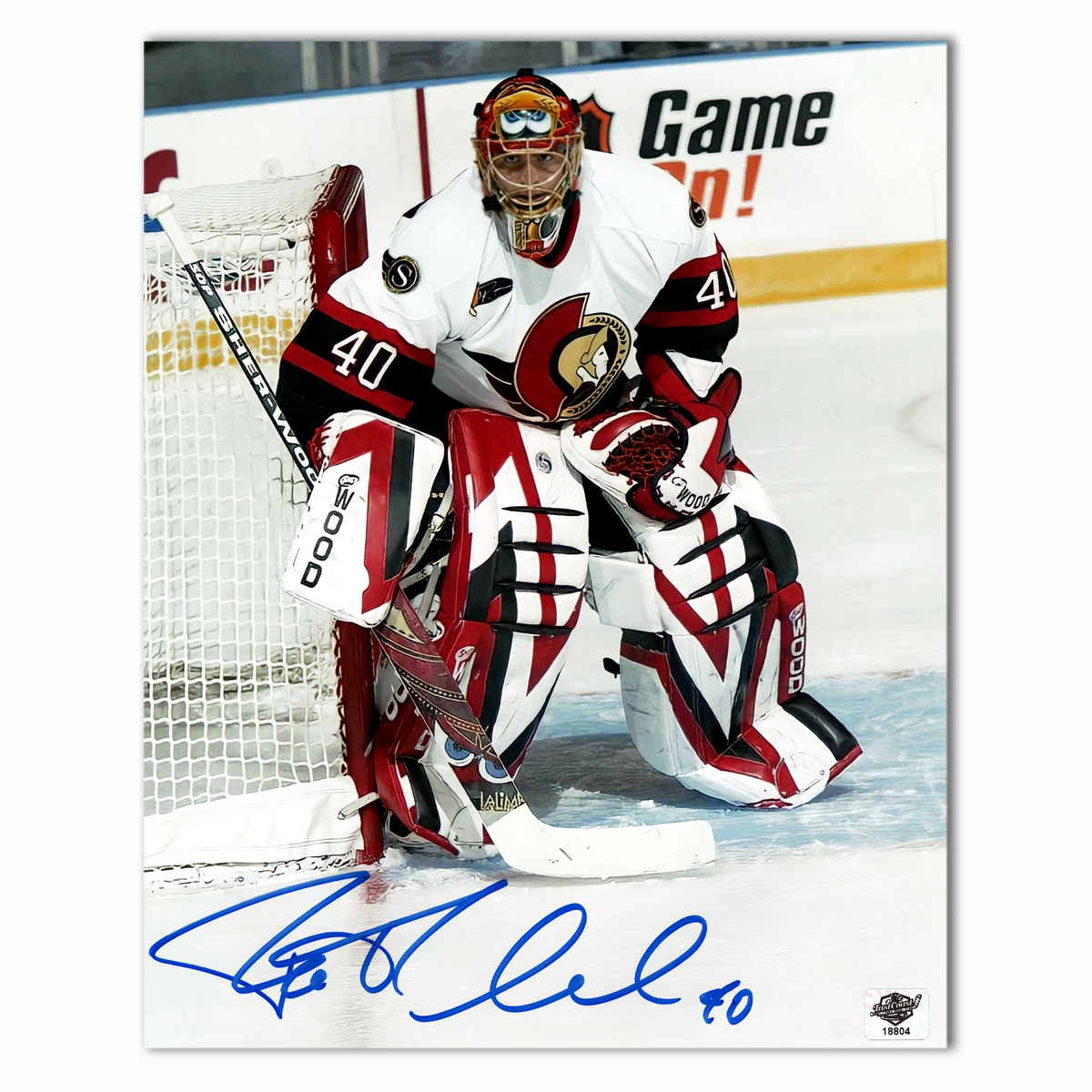 Patrick Lalime Autographed Ottawa Senators Away 8x10 Photo