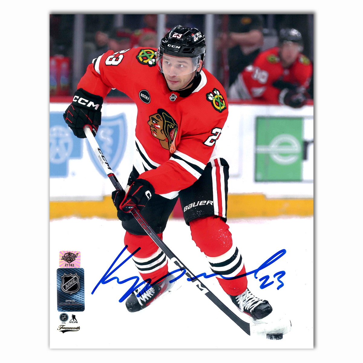 Philipp Kurashev Autographed Chicago Black Hawks Home 8x10 Photo