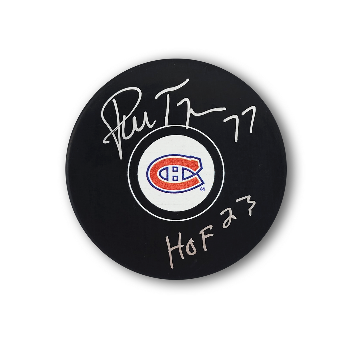 Pierre Turgeon Autographed Montreal Canadiens Hockey Puck