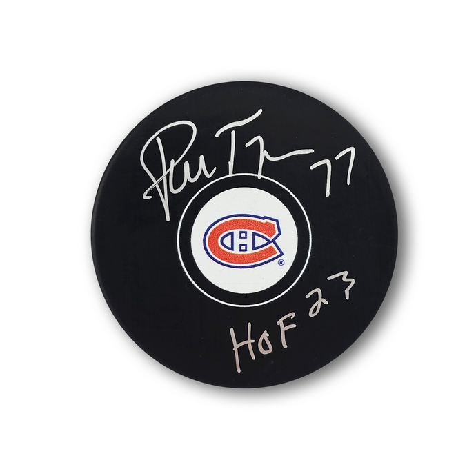 Pierre Turgeon Autographed Montreal Canadiens Hockey Puck