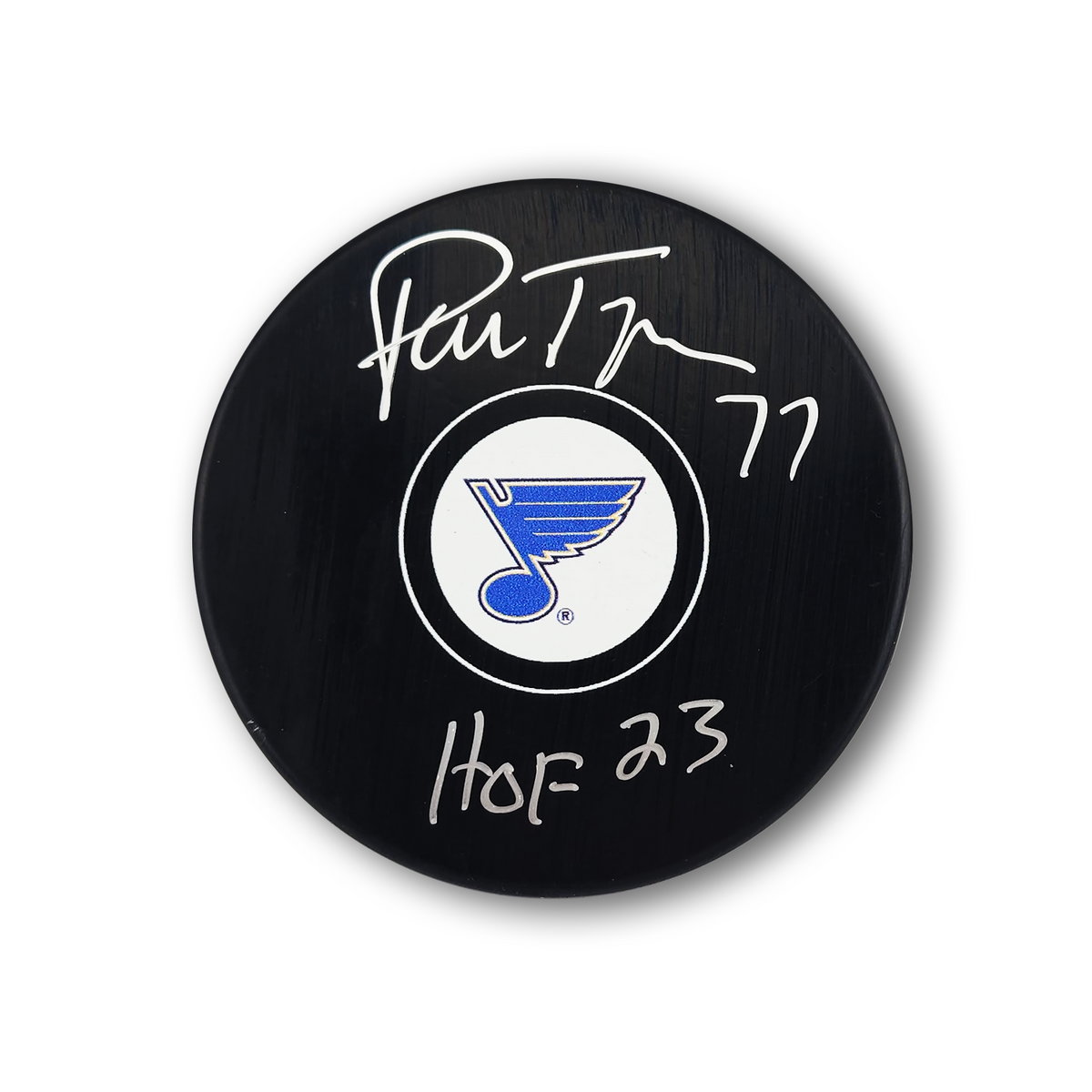 Pierre Turgeon Autographed St. Louis Blues Hockey Puck