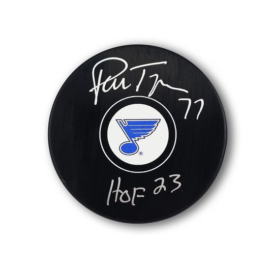 Pierre Turgeon Autographed St. Louis Blues Hockey Puck