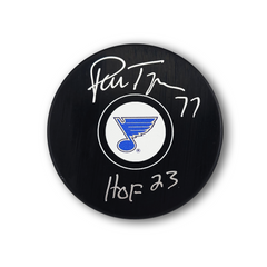 Pierre Turgeon Autographed St. Louis Blues Hockey Puck