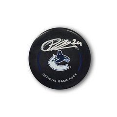 Pius Suter Autographed Vancouver Canucks Official Hockey Puck