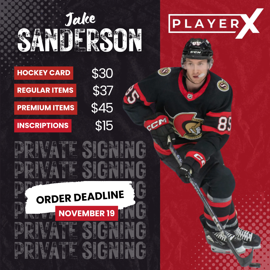 Jake Sanderson Send-In Pre-Order – Player X