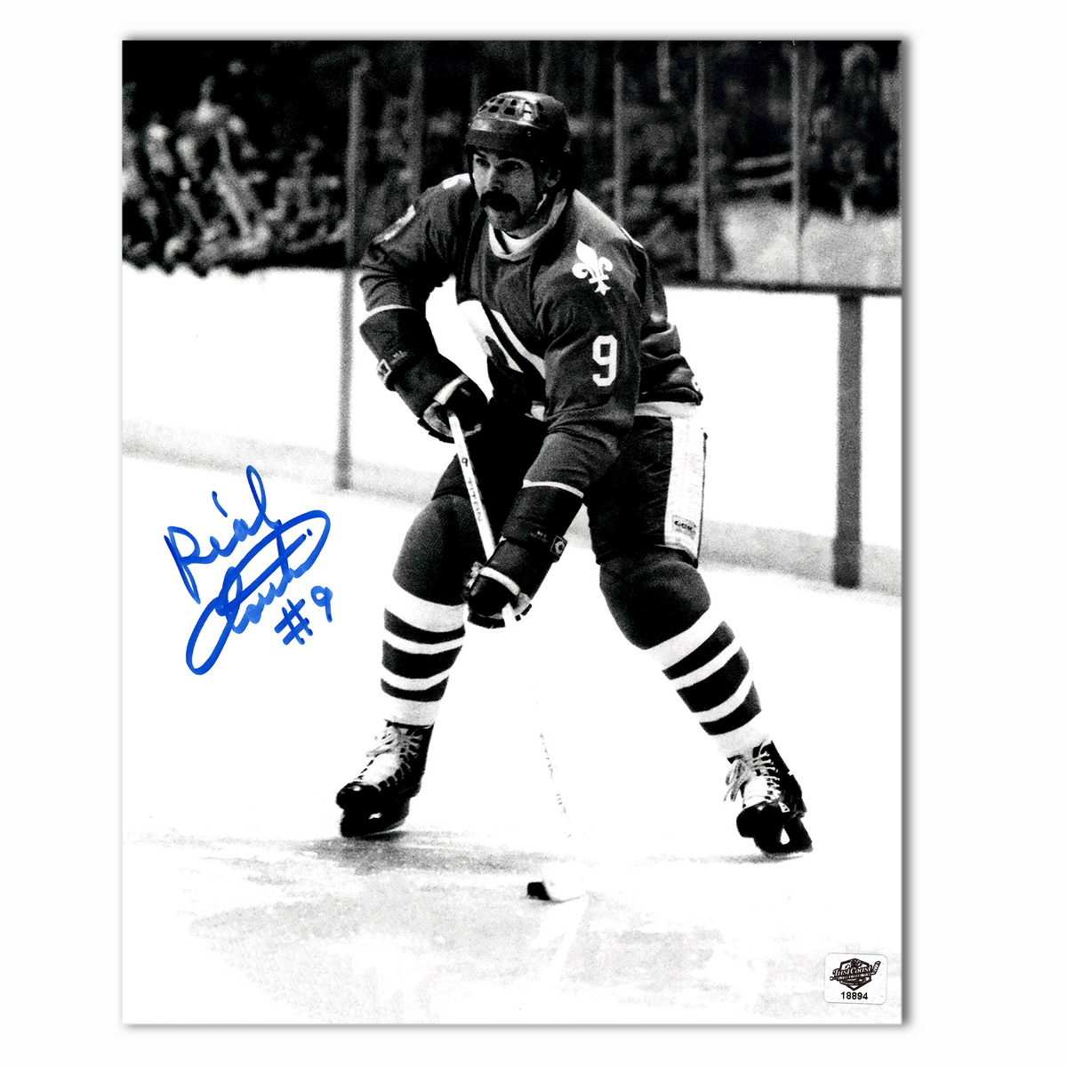 Real Cloutier Autographed Quebec Nordiques Home 8x10 Photo