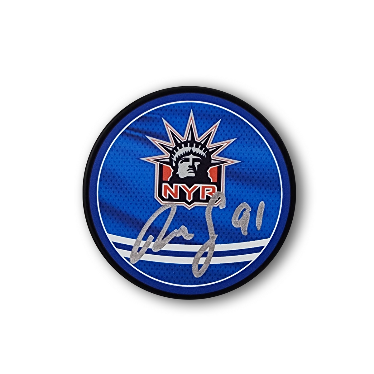 Reilly Smith Autographed New York Rangers Reverse Retro Hockey Puck