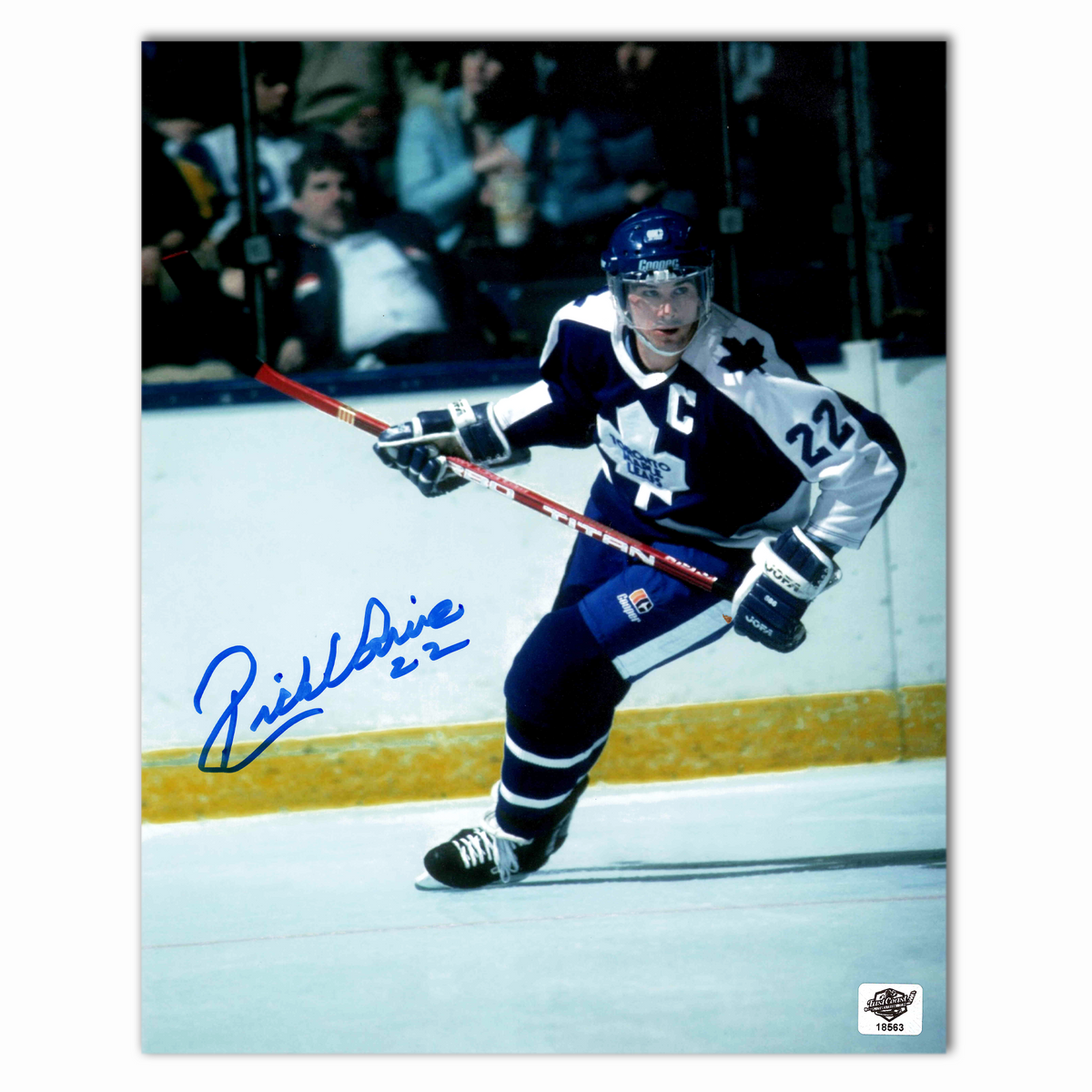 Rick Vaive Autographed Toronto Maple Leafs 8x10 Action Photo