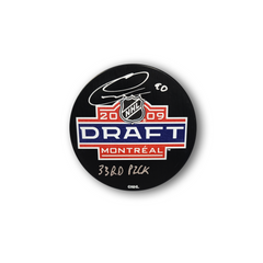 Ryan O'Reilly Autographed 2009 NHL Draft Hockey Puck Inscribed 33rd Pick