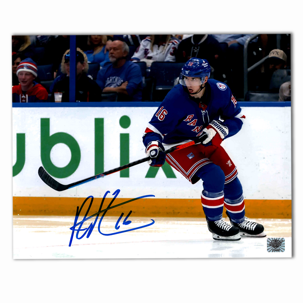 Ryan Strome Autographed New York Rangers Home 8x10 Photo