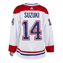 Nick Suzuki Autographed Montreal Canadiens White adidas Jersey