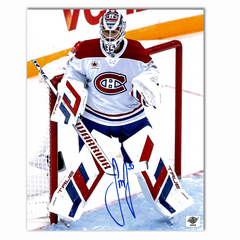 Sam Montembeault Autographed Montreal Canadiens Away Photo 8x10
