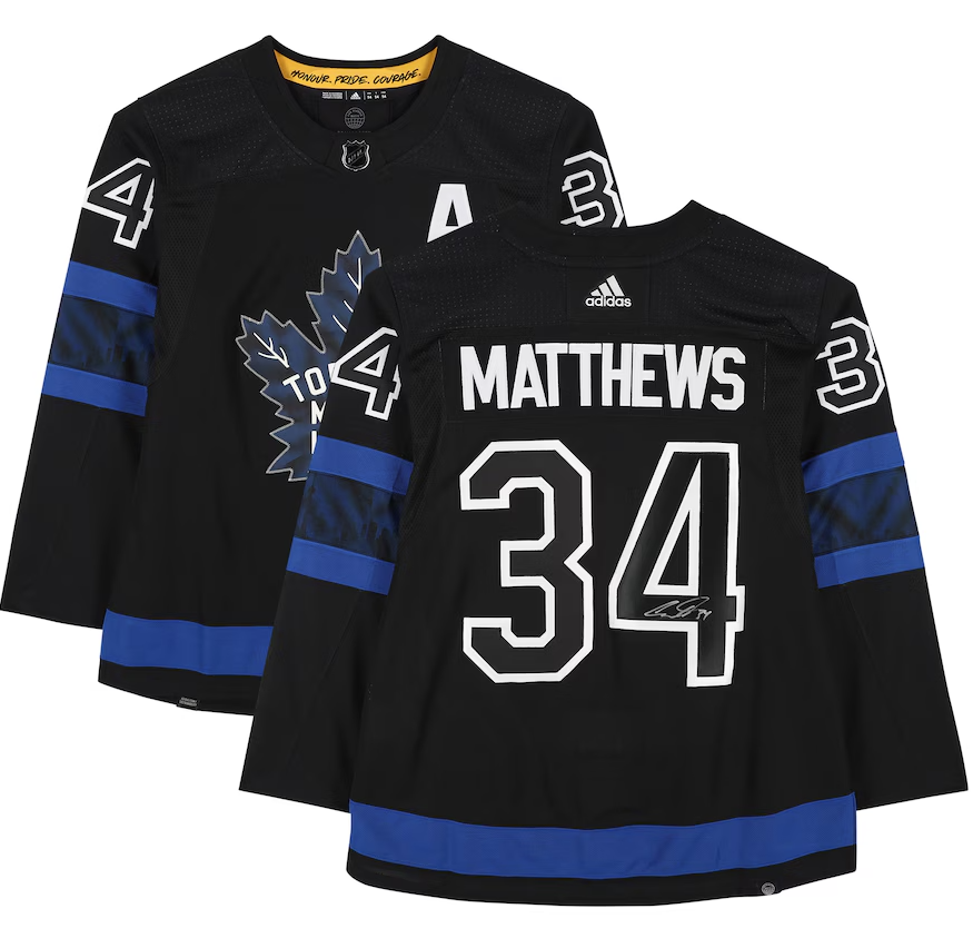 Auston Matthews Black Toronto Maple Leafs Autographed Adidas Alternate Authentic Jersey