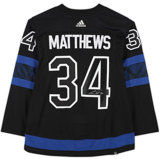 Auston Matthews Black Toronto Maple Leafs Autographed Adidas Alternate Authentic Jersey