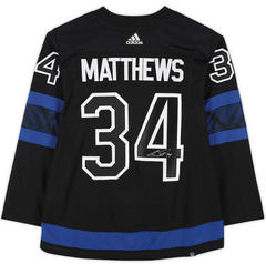 Auston Matthews Black Toronto Maple Leafs Autographed Adidas Alternate Authentic Jersey
