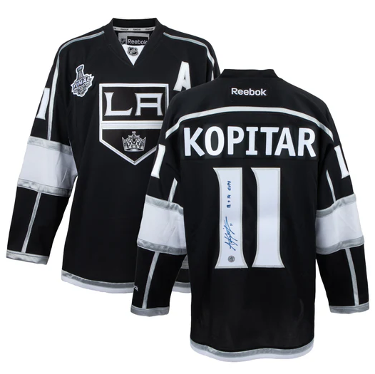 Anze Kopitar Signed Los Angeles Kings Vintage Stanley Cup Reebok Jersey