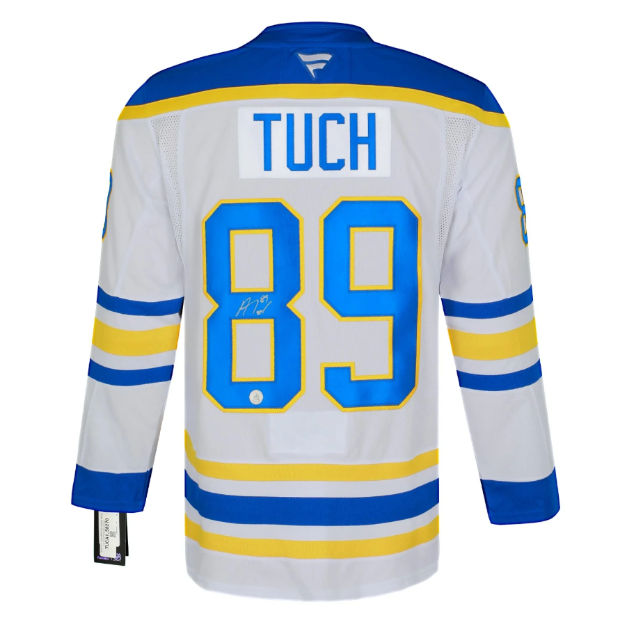 Alex Tuch Signed Buffalo Sabres White Fanatics Premium Jersey