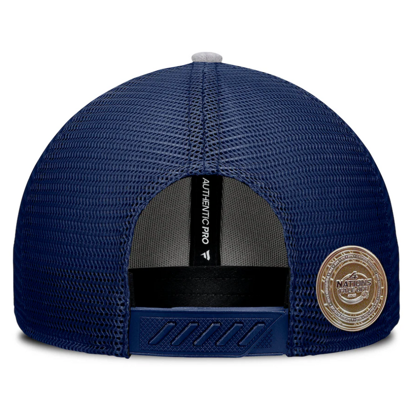 Load image into Gallery viewer, Men&#39;s Canada Fanatics Navy 2025 4 Nations Face-Off Champions Locker Room Adjustable Hat
