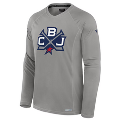 Men's Fanatics Gray Columbus Blue Jackets 2025 NHL Stadium Series Authentic Pro Long Sleeve Tech T-Shirt