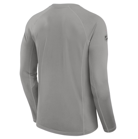 Men's Fanatics Gray Columbus Blue Jackets 2025 NHL Stadium Series Authentic Pro Long Sleeve Tech T-Shirt