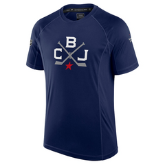 Men's Columbus Blue Jackets Fanatics Navy 2025 NHL Stadium Series Authentic Pro Tech T-Shirt